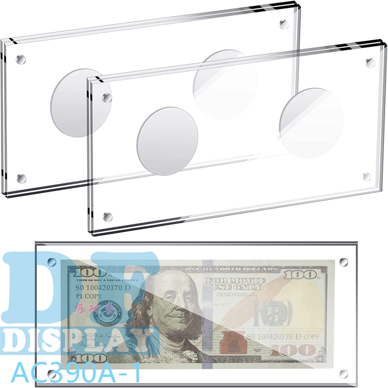 Acrylic Money Holder Acrylic Frame Currency Dollar Display Cases Acrylic Money Currency Display Stand