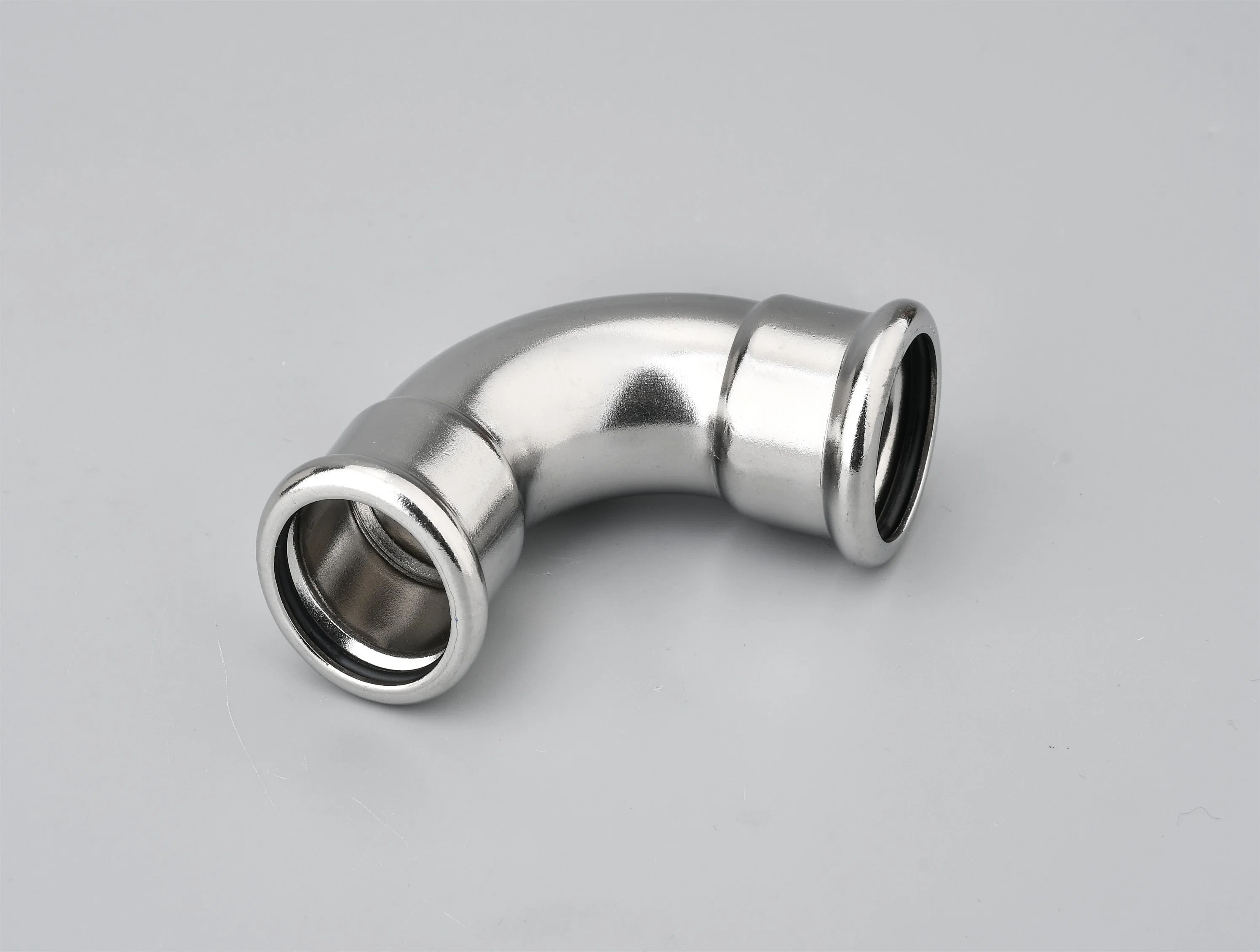 300 Series Single Press Plumbing Stainless Steel Fittings 90 Degree Elbow for Pipeline