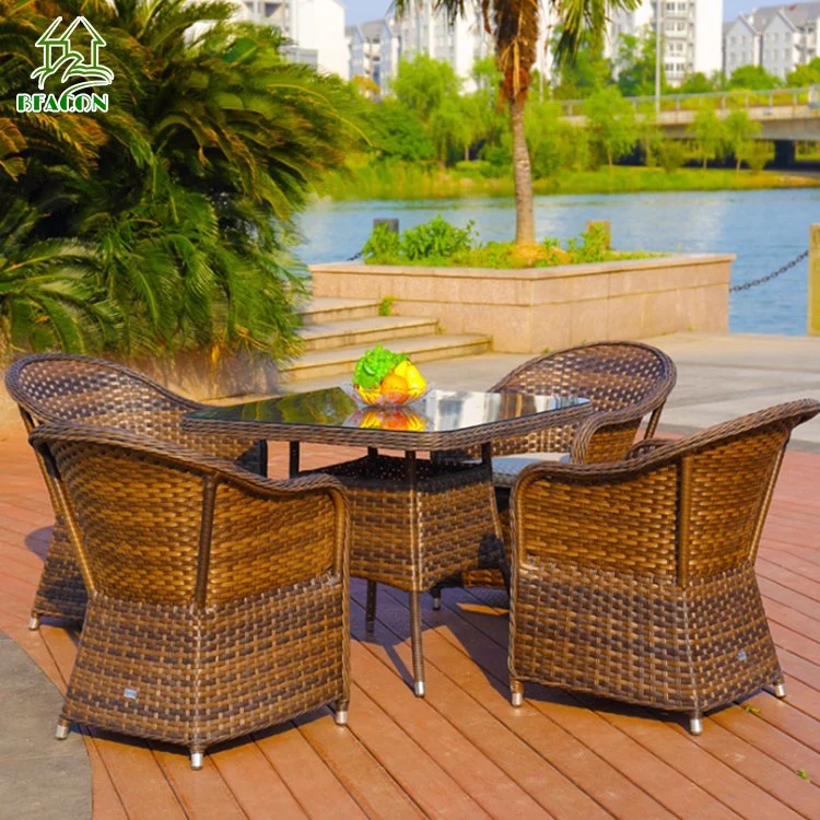 Modern Outdoor Patio Round Table and Chairs Garden Sofa Set