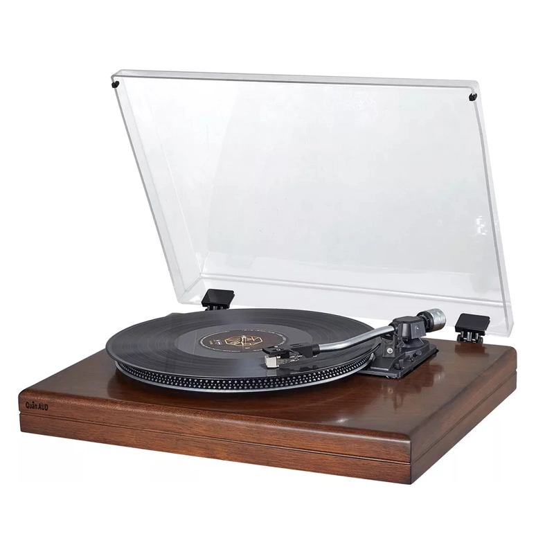 3 velocidades (33/45/78 PRM) Madera Turntable Record Player