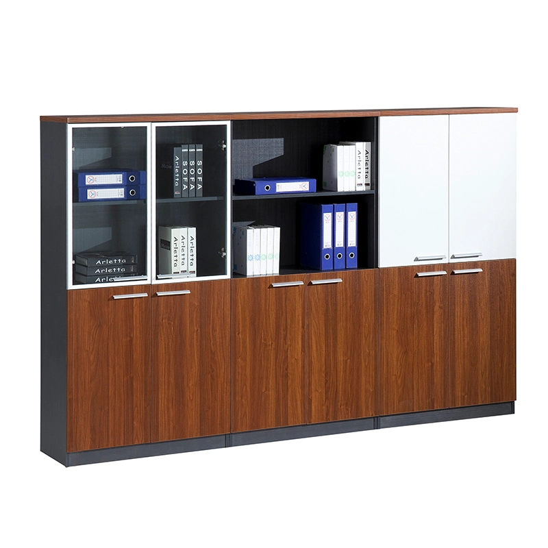 Muebles modernos de oficina Cupboard de madera baratos Archivador de armario Display Rack