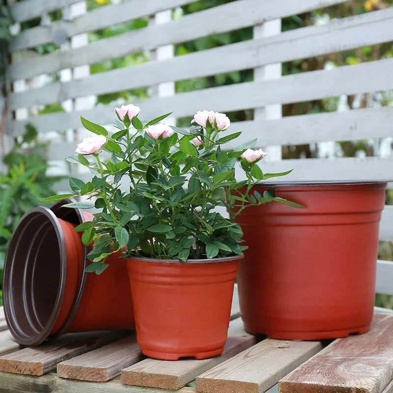 Vasos verdes Soft sucção plástico flowerpot Atacado planta vasos jardim Plantador de ervas para interior Flower utilizado com planta verde/flor