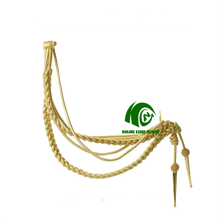 Kango Gold Shoulder Braid Aiguillette for Sale Military Uniform Decoration Aiguiillettes