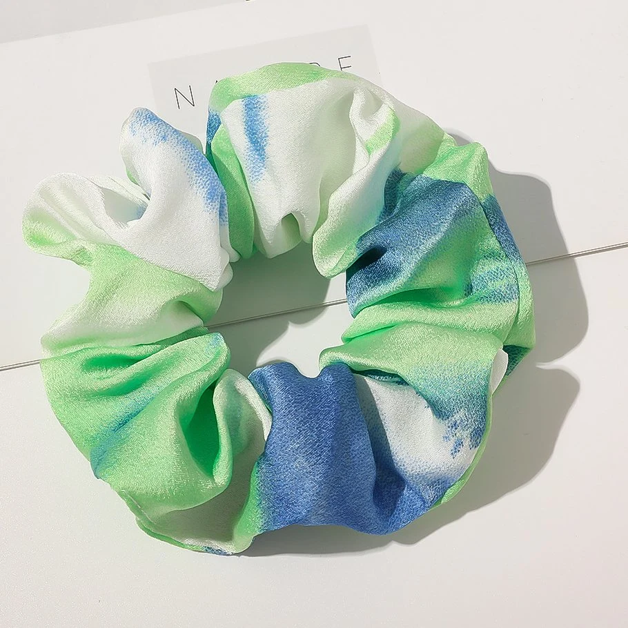 Wholesale/Supplier Gradient Multicolor Soft Pleuche Elastic Hair Scrunchies for Women Daily Use