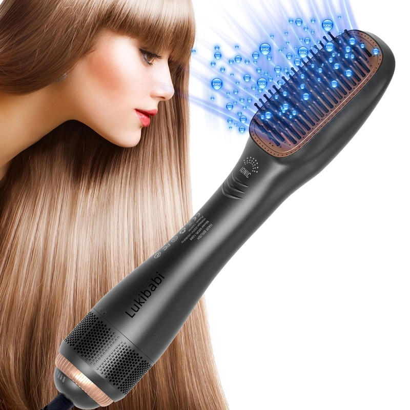 3 in 1 1200W Fast Heating Electric Hair Straightener Brush for All Hair Types