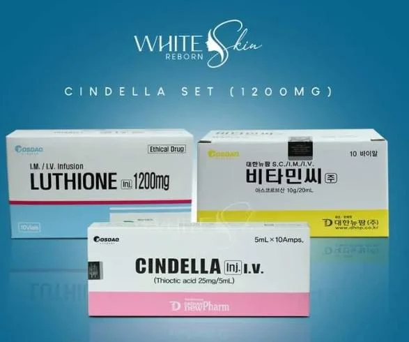 2022 Korea Heißer Verkauf Luthione Glutathione Cindella Ascorbinsäure Vitamin C Skin Whitening Injection für Gesichtsaufhellung sogar Hautton Helle Dunkle Flecken