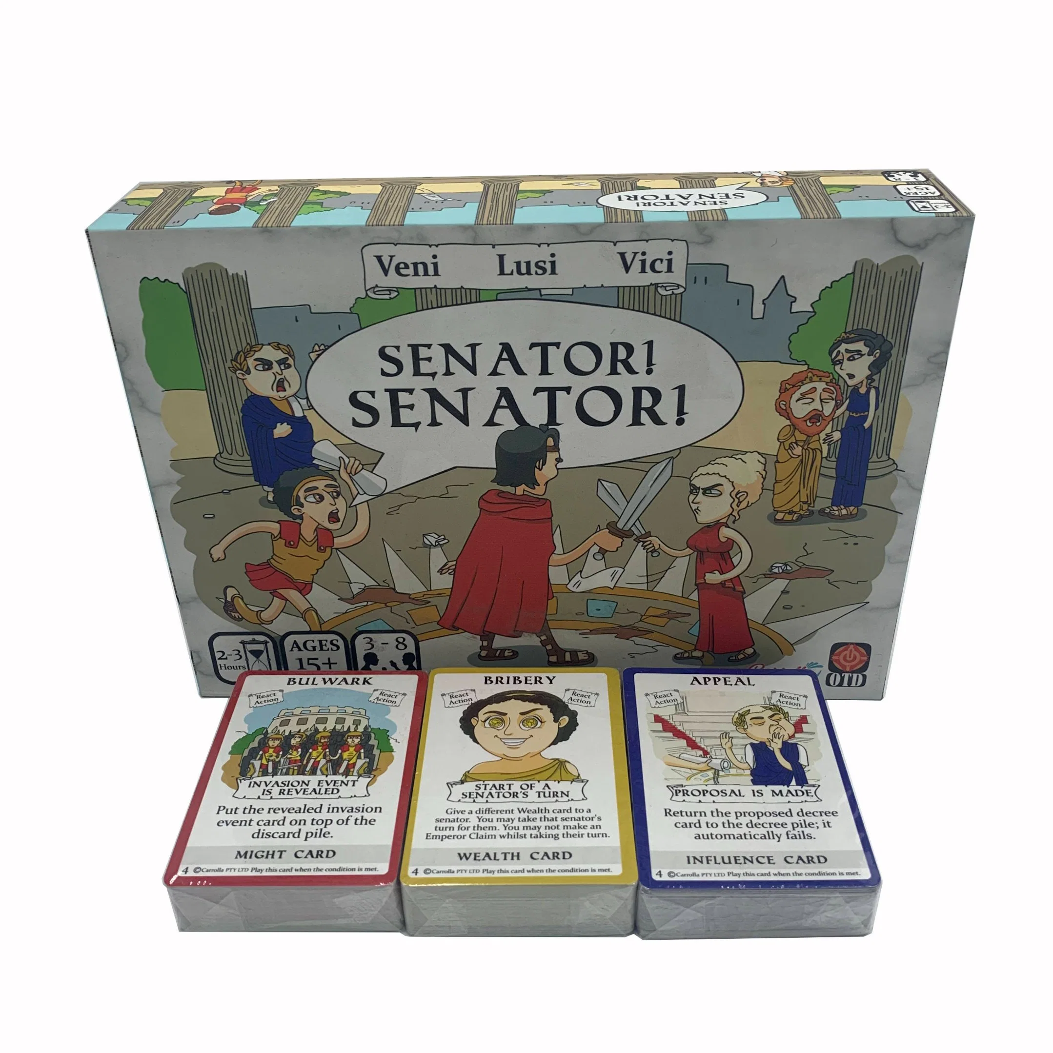 Custom Printing Cardboard Box Senator Shrinklالتفاف لوحة لعبة مجموعة مع كتاب التعليمات