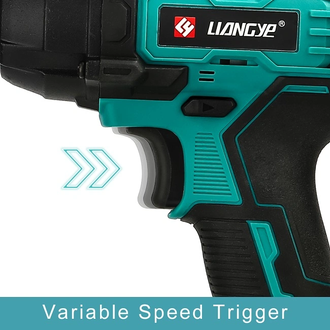 Liangye 20V Rechargeable Battery Power Tools Cordless Impact Screwdriver Drill