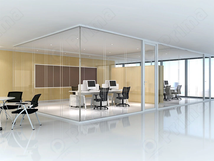 Low Cost Glass Partition Office Partition Simple Design Aluminum 4.5 Profile Series for Office Partition