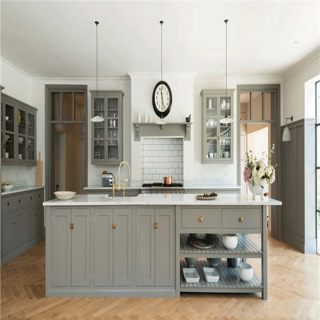 European Style Cheap Solid Wood Modern Design Kitchen