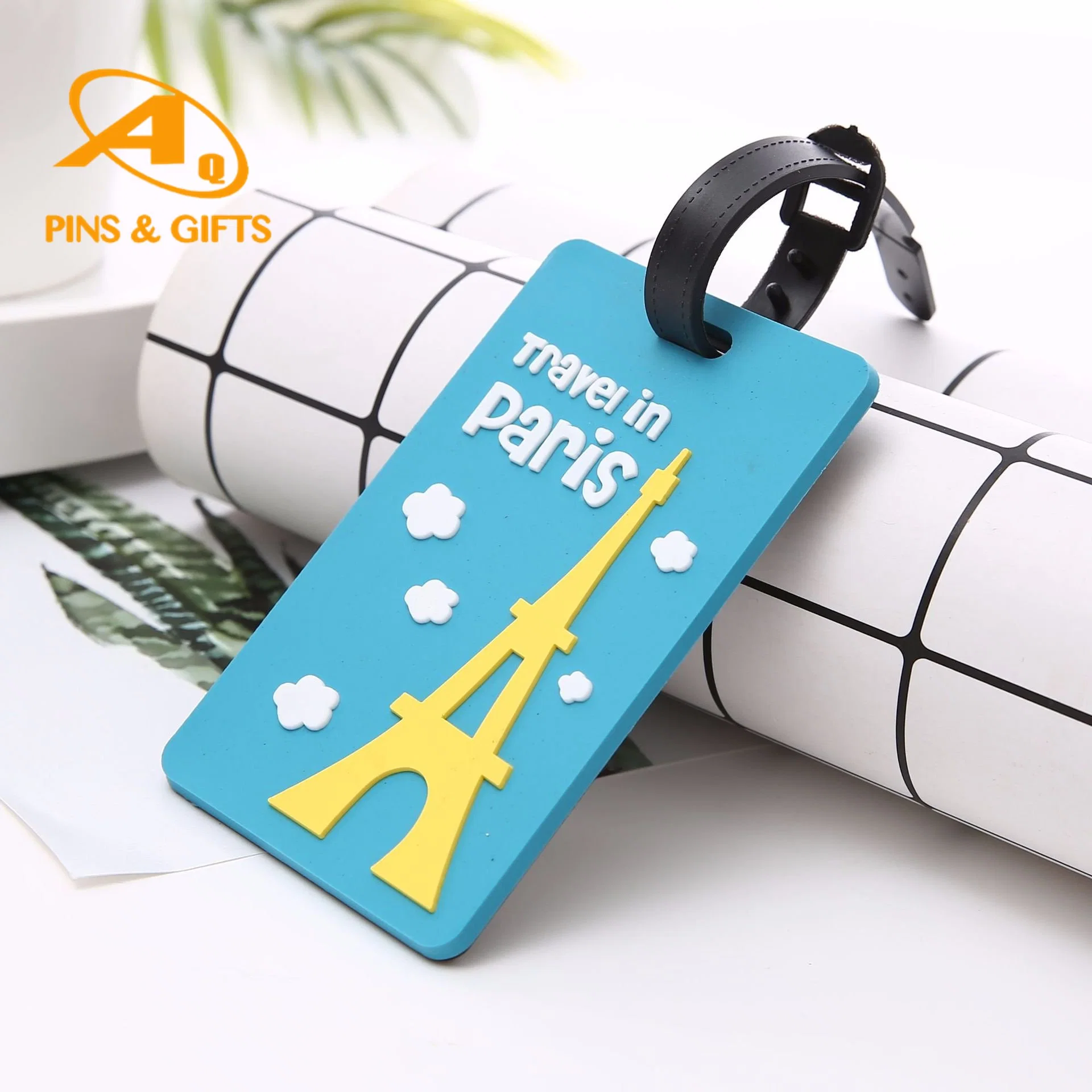 Free Samples Supplier Cheap Fashion Custom Color PU Leather Rubber Soft PVC Bag Luggage Tag for Travel Souvenir Gift