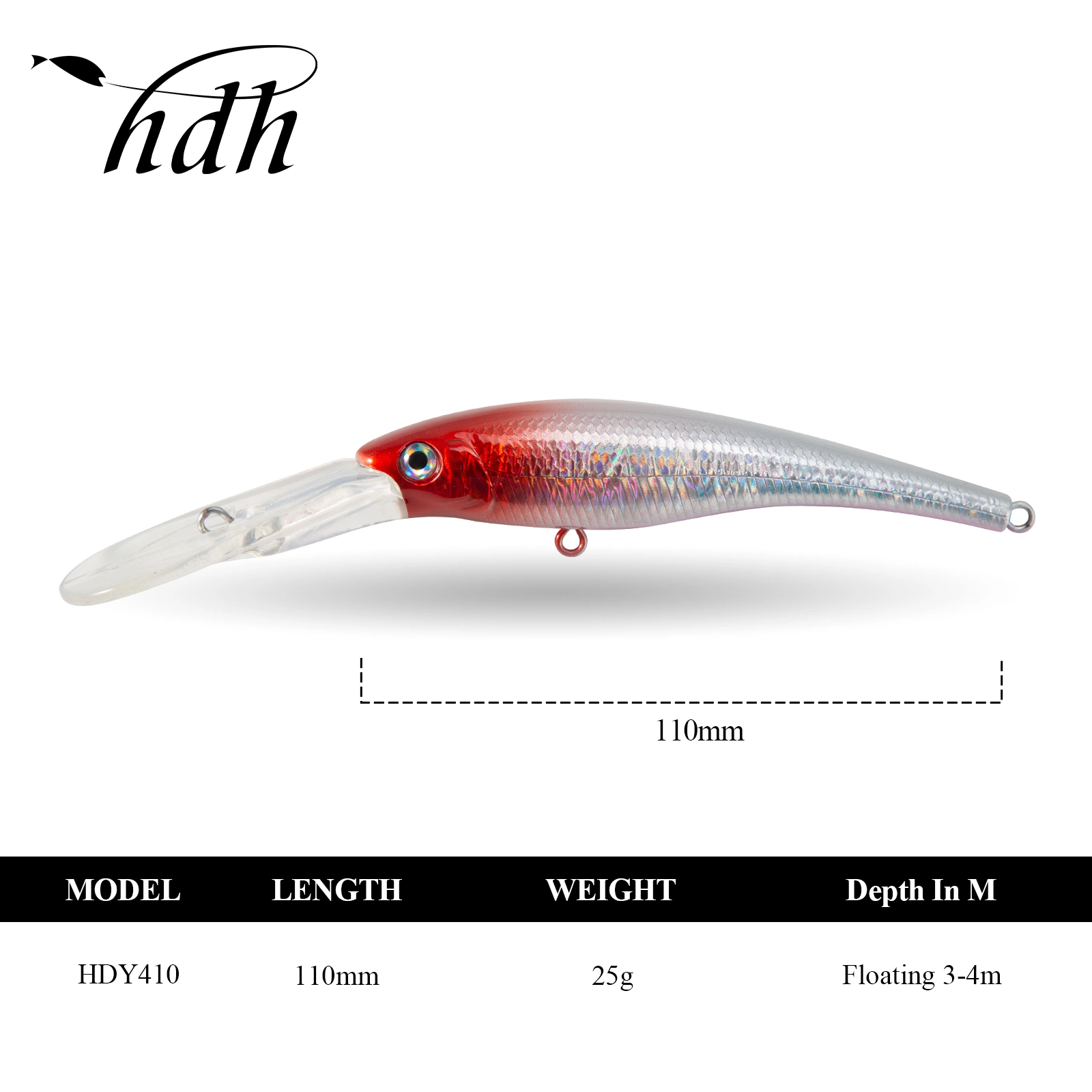 Custom Treble Hooks Fishing Lures Artificial Bait 3D Lure Eyes Floating Minnow Fishing Lure