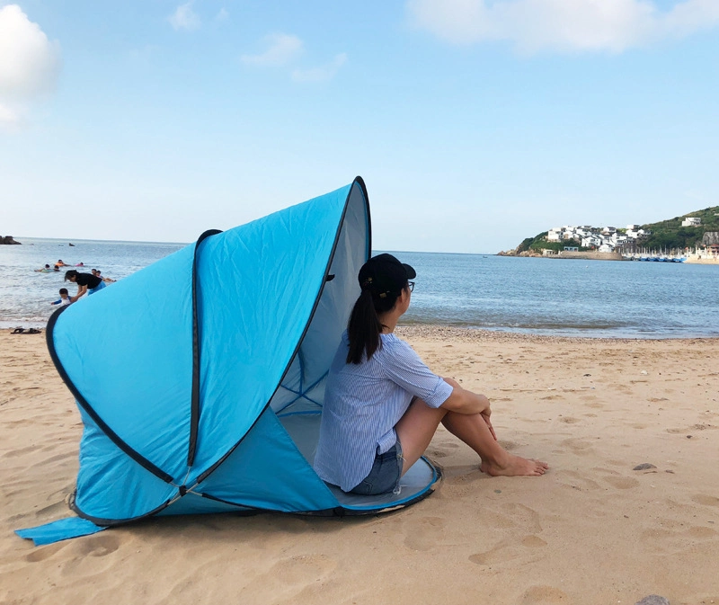 Hot Sale Custom Logo Silver Coating Ultraviolet-Proof Sun Shelter Pop up Beach Tent