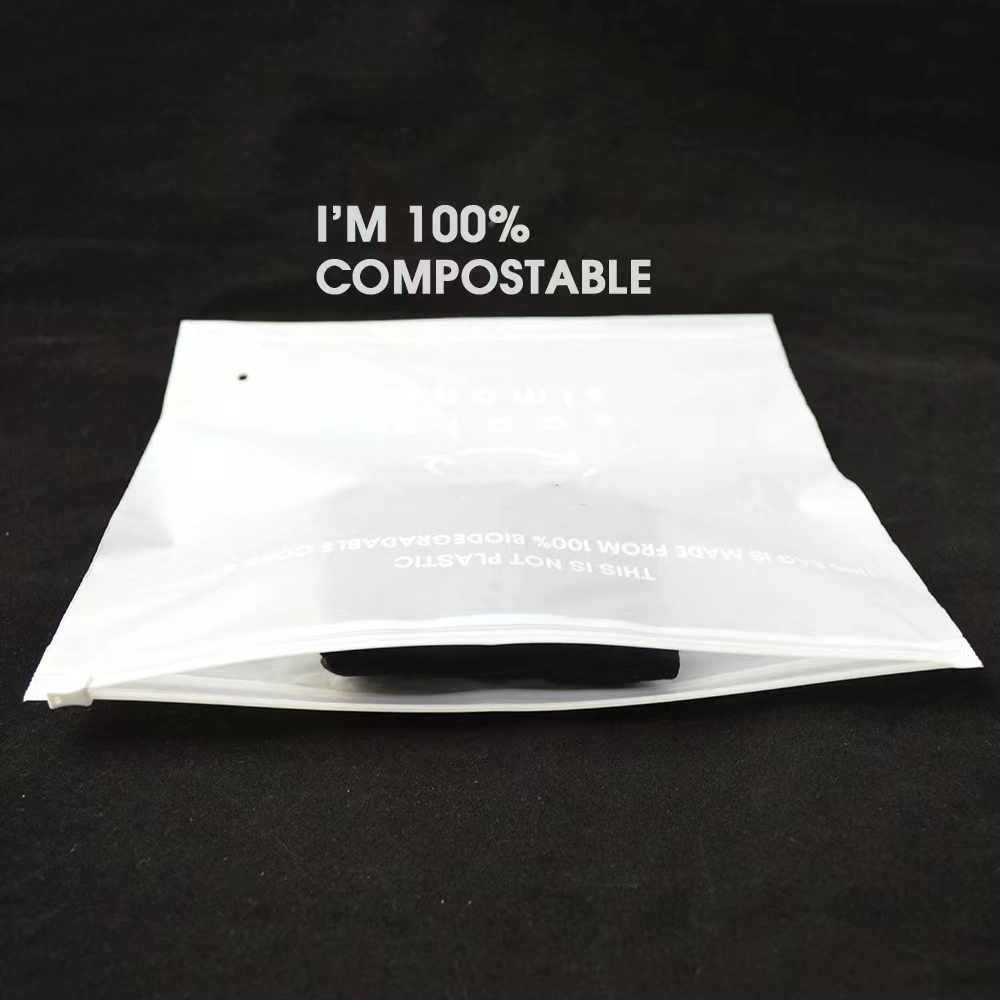 Wholesale/Supplier Promotion Transparent Waterproof Plastic Cosmetic Packaging Handle Biodegradable Zipper Top Bag Printed Frosted Zipper Bag