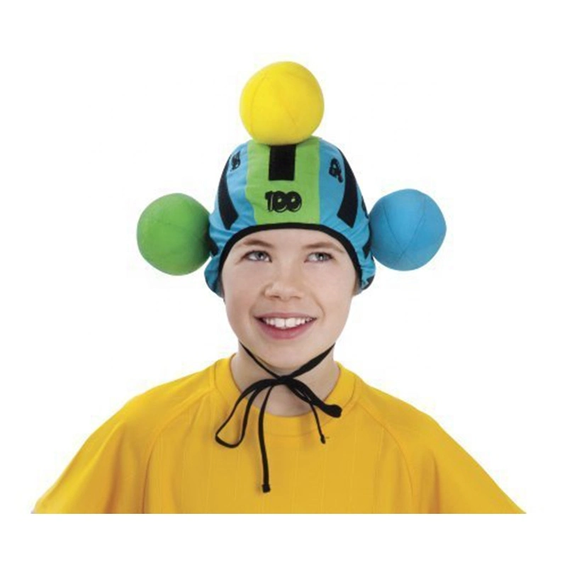 2 Hook Strips Helmet Caps and 3 Soft Balls Toss Game Set