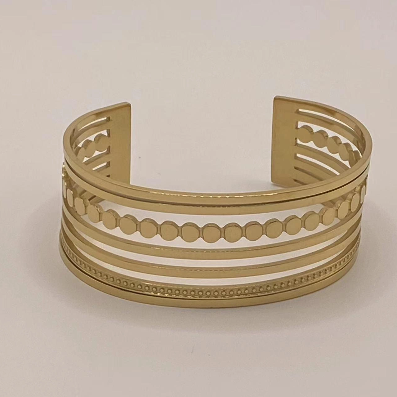 Jóias de OEM Bangles Bracelete em algarismos romanos Gold bracelete de Aço Inoxidável