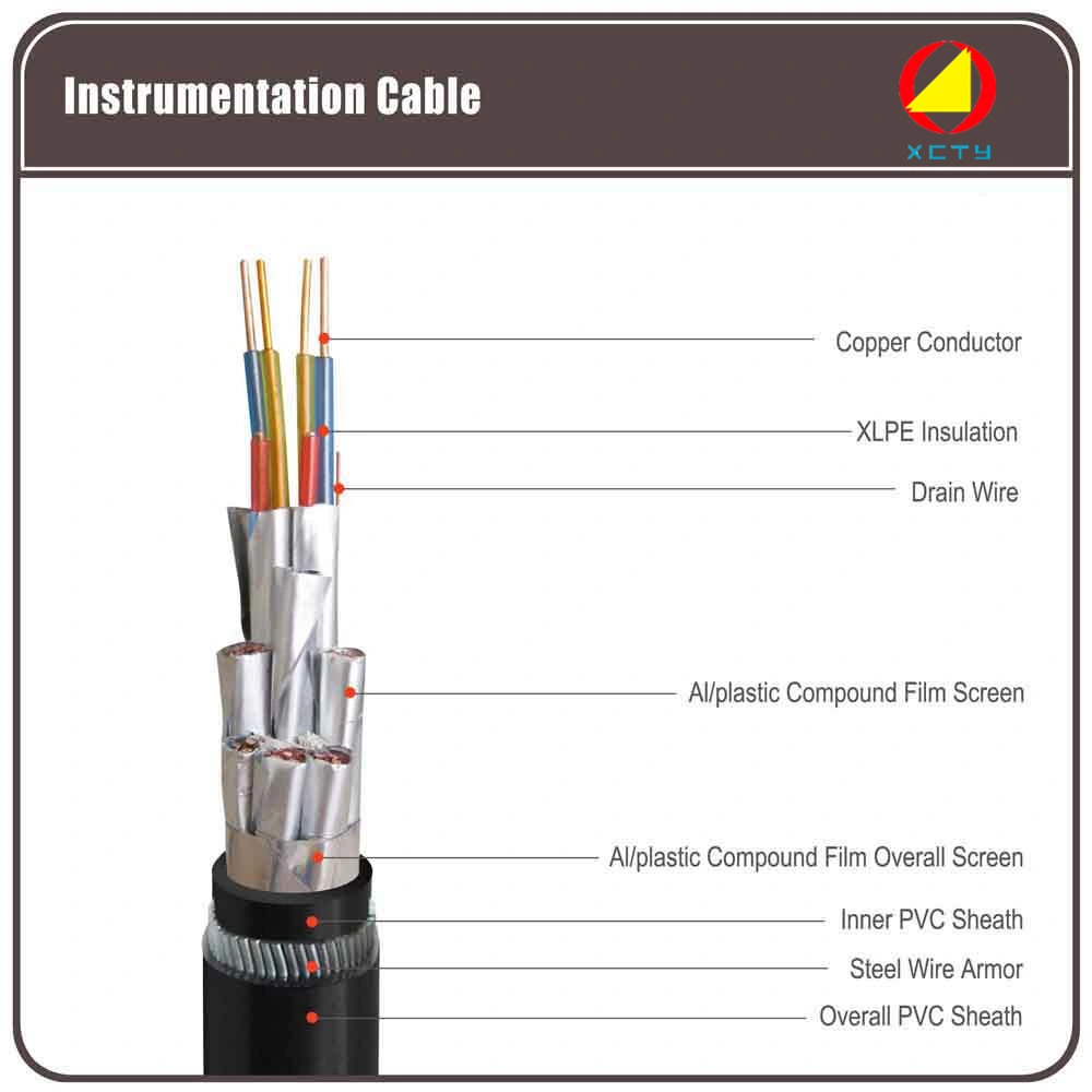 20 AWG 1 Pair Instrumentation Cable Type Pltc Overall Shield Cable 300V