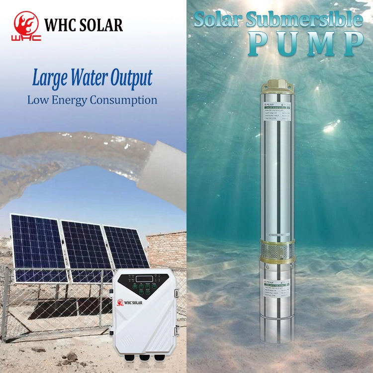 Whc High Pressure Pump Set Solar Power Energy System DC Brushless Pump Solar Submersible Water Pump