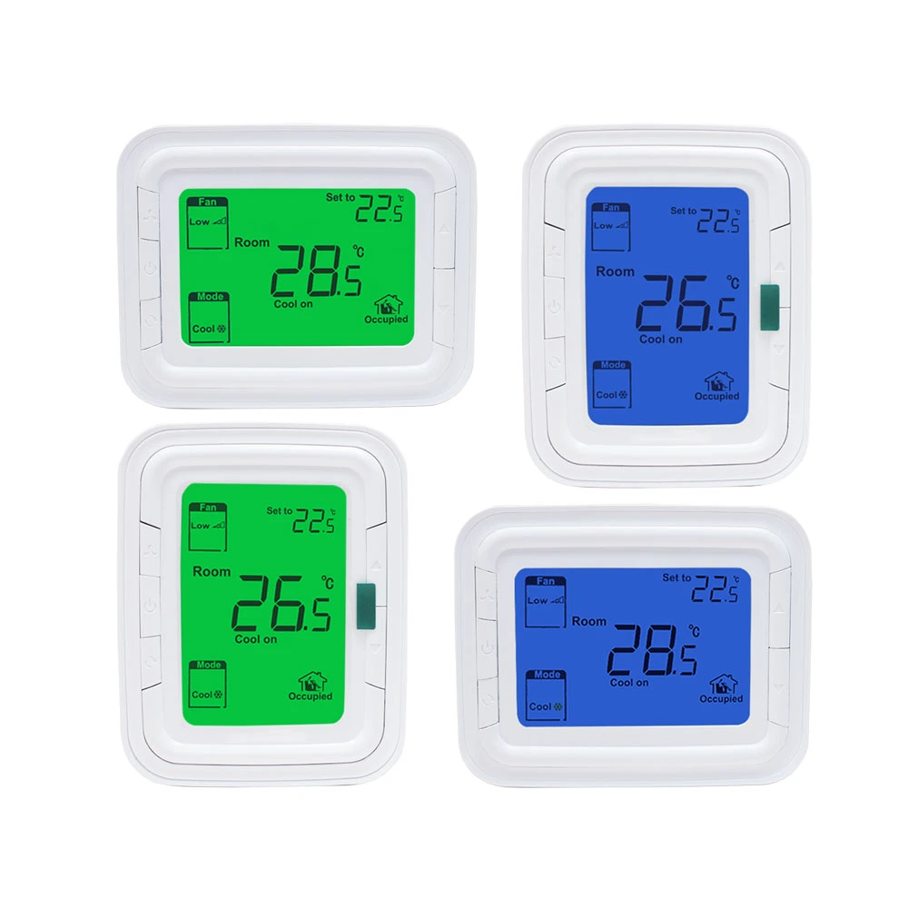 HVAC Digital Thermostat T6861 Halo Series Blue/Green Backlight Room Temperature Controller