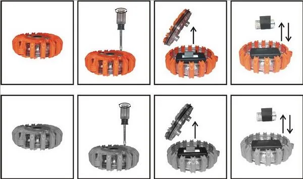 Road Emergency Flashing LED Safety Warning Lamp Rotating Car Warning Light LED Road Flares