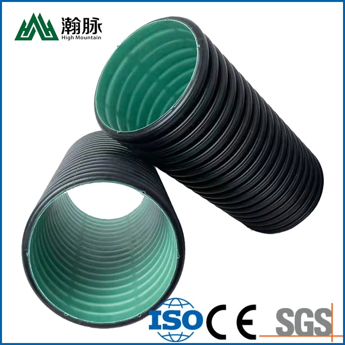 12 Inch Black HDPE Double Wall Corrugated Pipe High Protection Performance for Drain