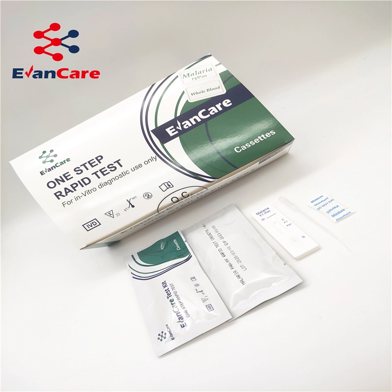Fast Reaction Rapid Diagnostic Kit One Step Blood Malaria Antigen Cassette Malaria Test