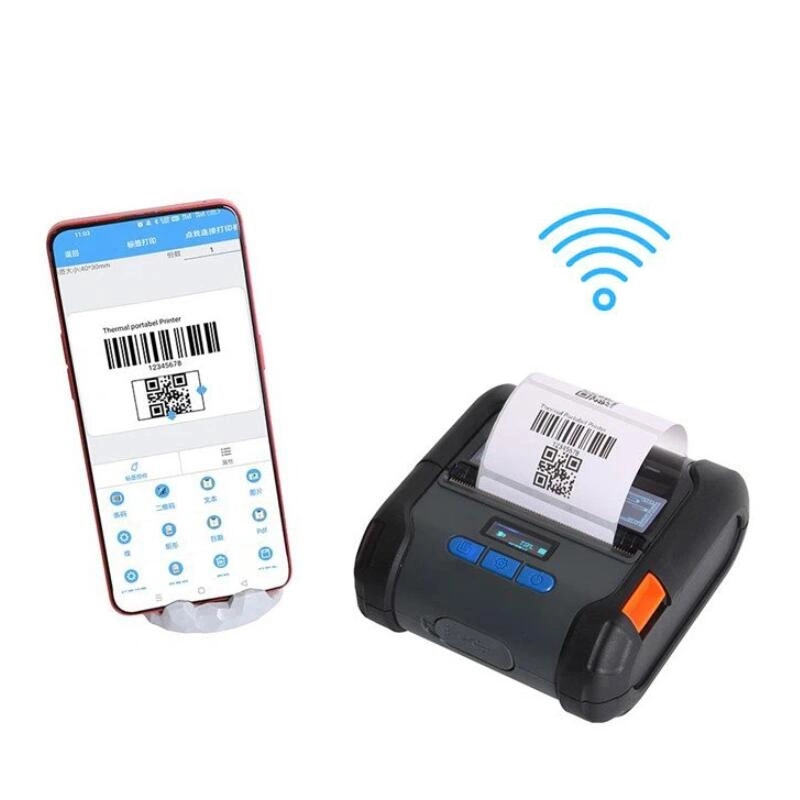 Mini impresora portátil Trmica Etiqueta 80mm etiqueta adhesiva Bluetooth térmico Impresora POS