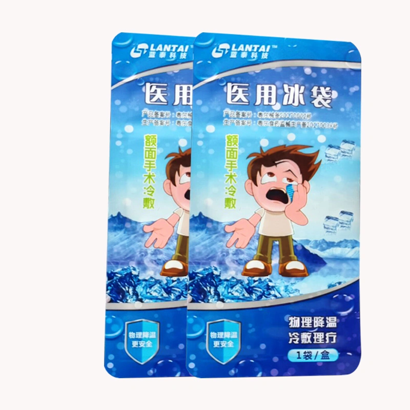 Custom Medical Ice Pack Fever Cooling Patch Baby Three Side Seal Plastic Bag