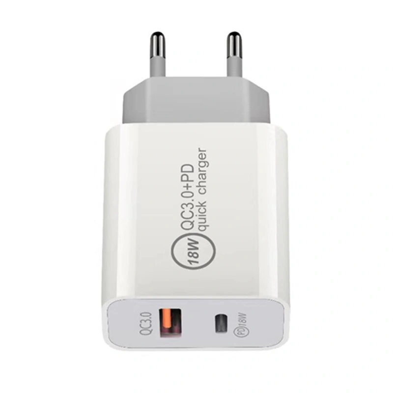 شحن سريع لشاحن USB طراز QC3.0 بسرعة 18 ويبلم مع مقبس US من الاتحاد الأوروبي لـ محول الهاتف المحمول