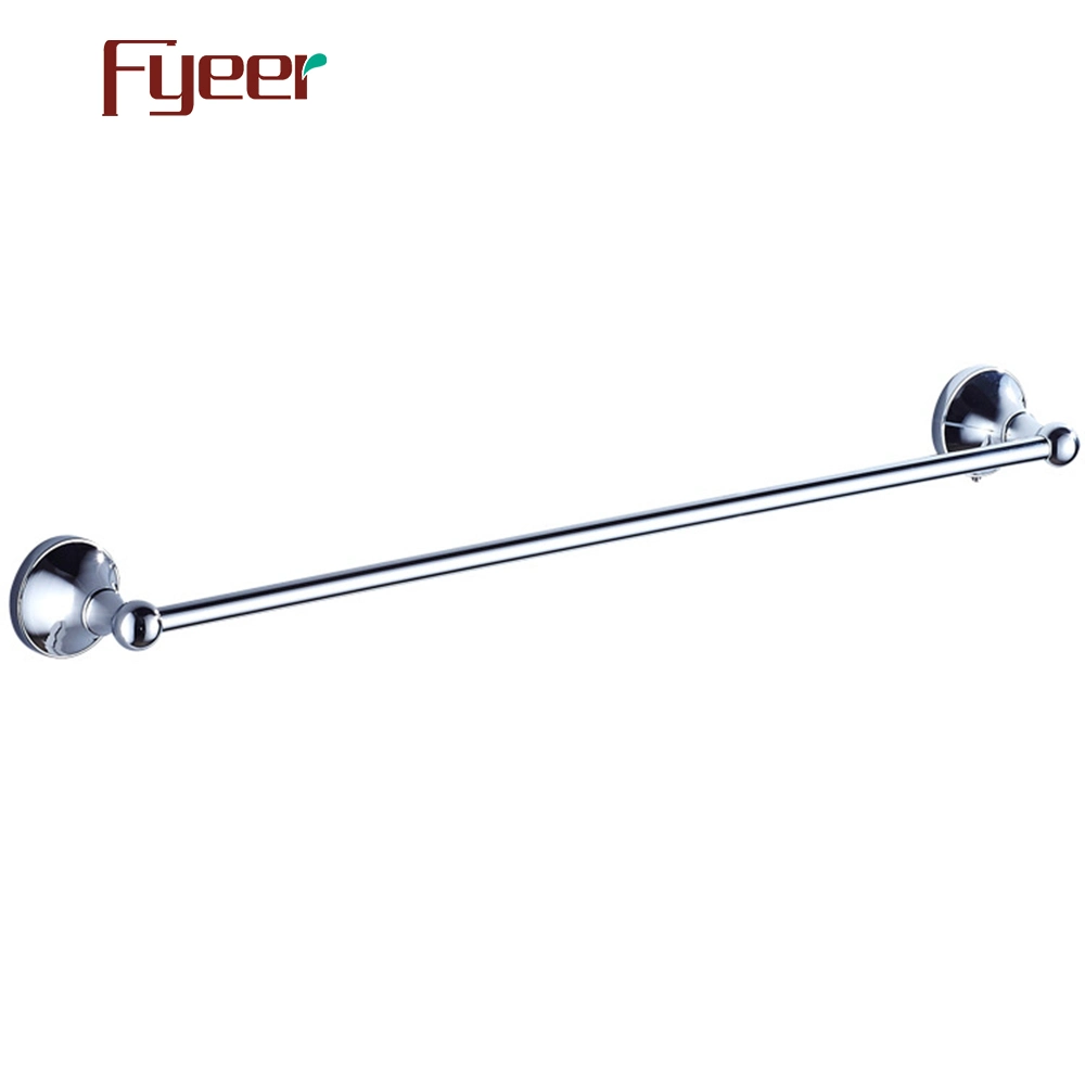 Fyeer Bathroom Accessory Chrome Brass Single Towel Bar