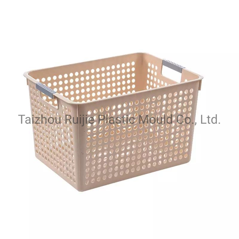 Plastic Household Houseware Rattan Design Laundry Storage Basket Injection Moulding Mold Template Mould