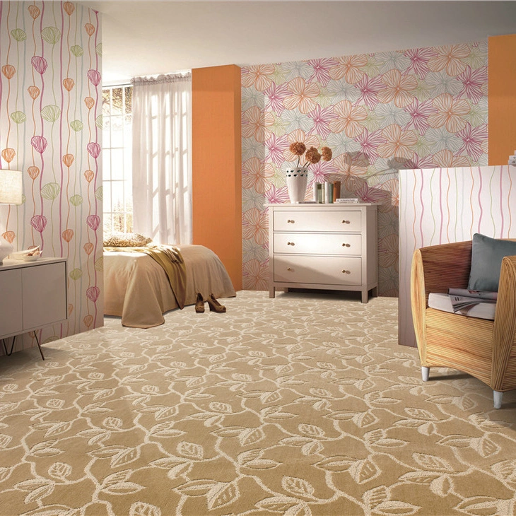 Economic Jacquard Nylon Printed Floral Pattern Wall to Wall Carpet Roll Factory Wholesale/Suppliers Hotel Commercial Office Home Carpet Removable