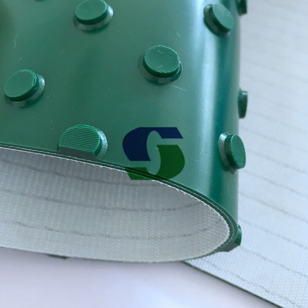2019 новый дизайн круглый шаблон ПВХ DOT ленты конвейера зеленый круглый Дин диапазона
