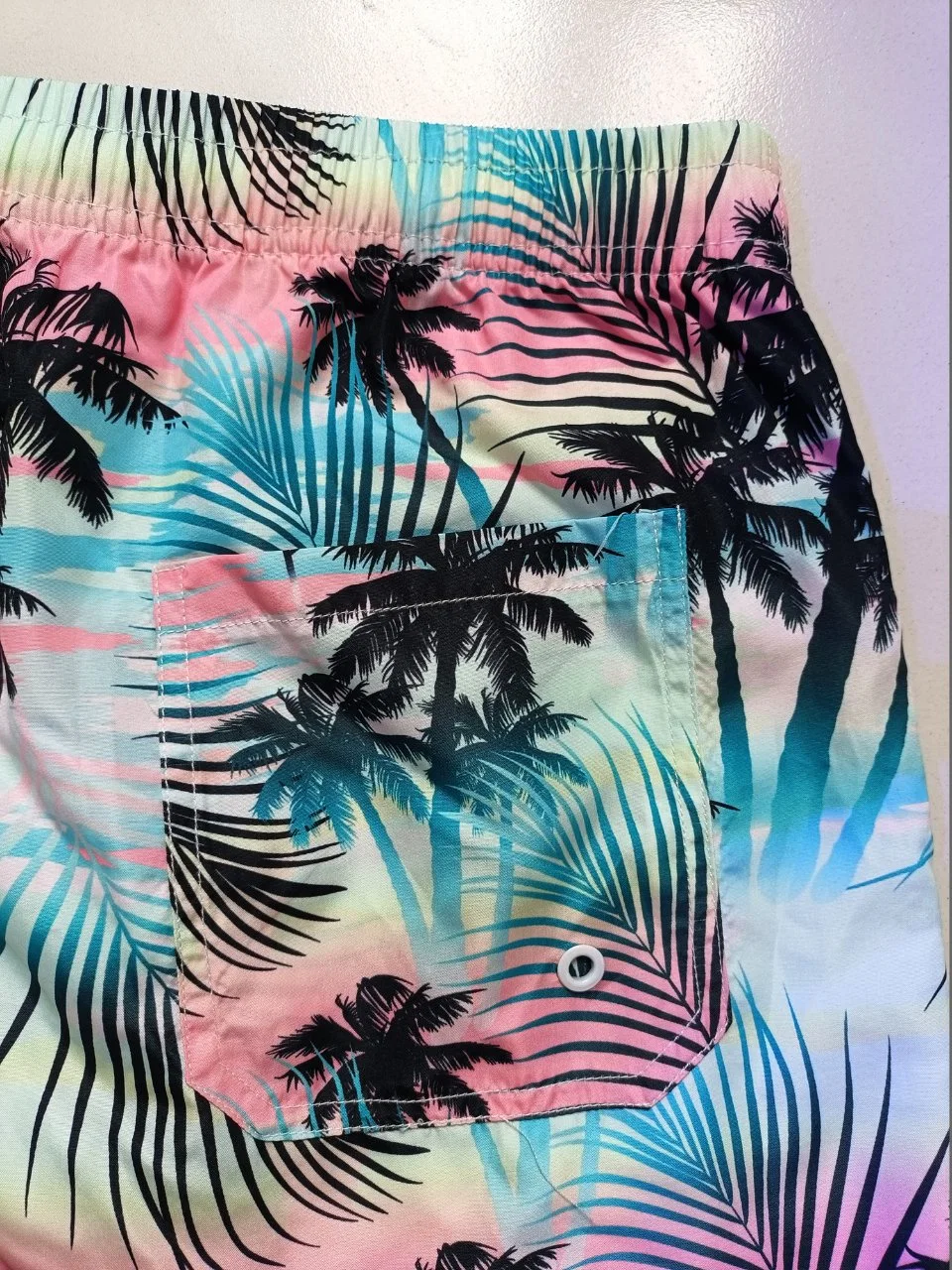 Polyester Printing Color Fabric Men Beach Shorts, Men Board Beach Short