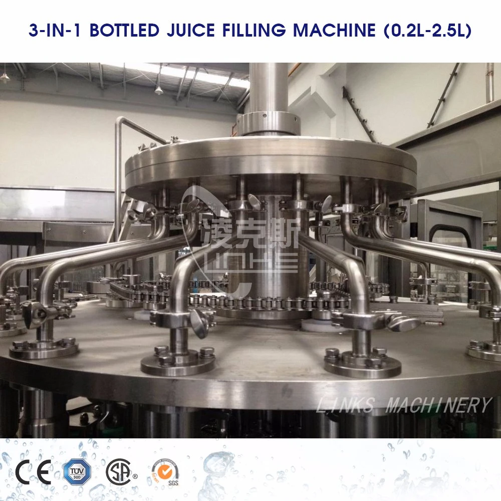 Full Automatic 3-in-1 Fruit Juice Pressure Filling Machine