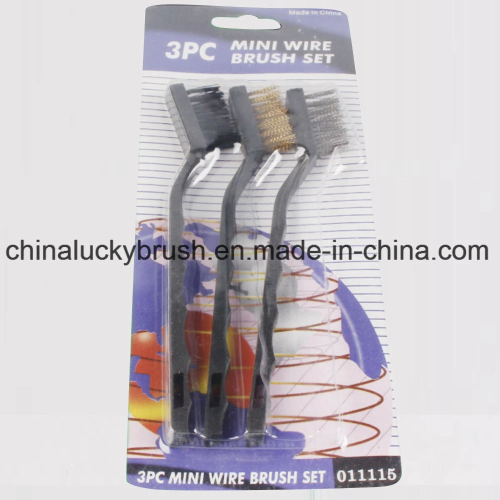 Cepillo de mango de herramientas de hardware /7cm cepillo de dientes Cepillo de alambre fijado//Mini cepillo de alambre pulido de limpieza (AA-689)