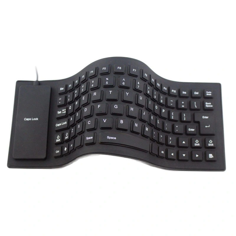 Amazon Wasserdichte Soft Silikon Gummi USB verkabelte faltbare Tastatur