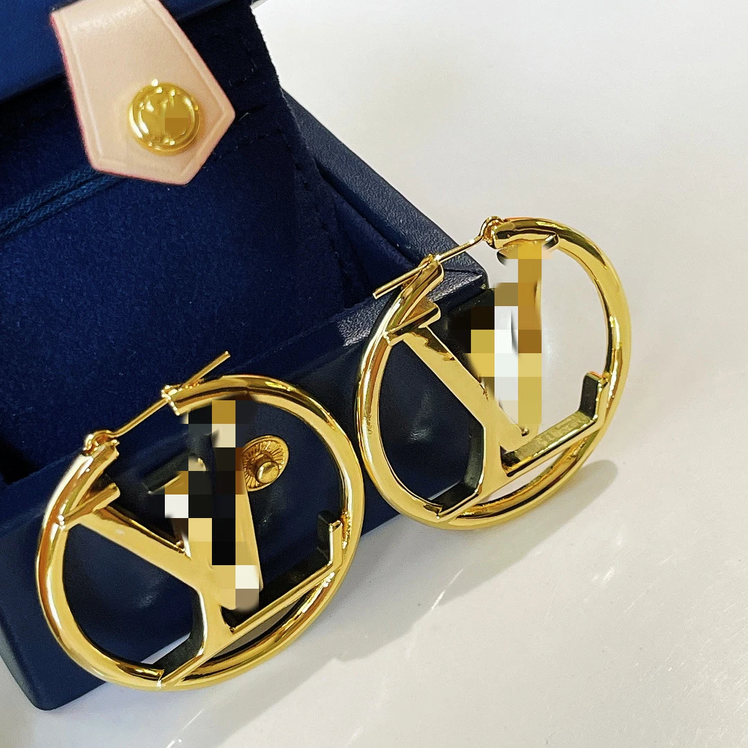 Classical Styles Big Circled Earrings Gold Earrings Fashion Designer Jewelry