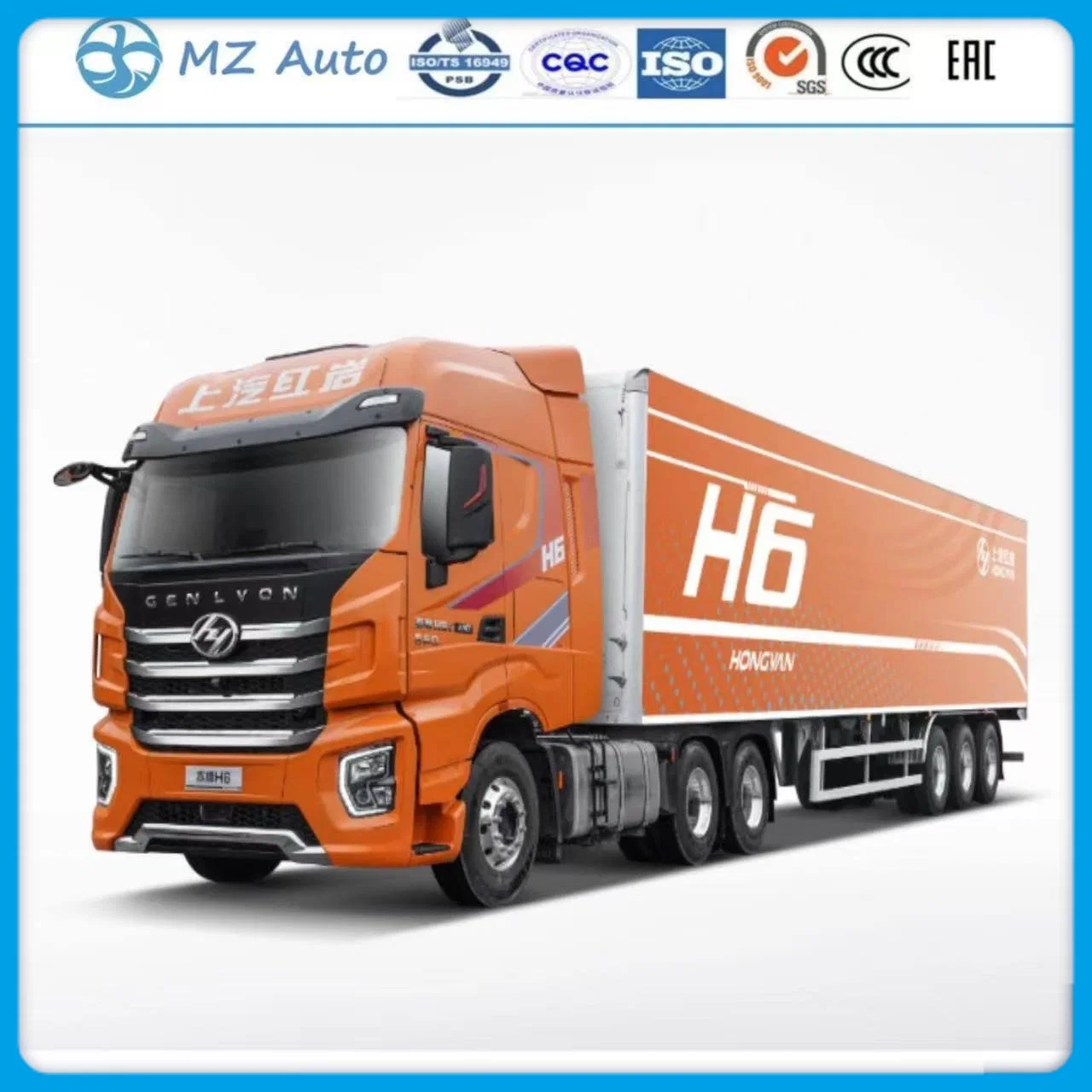 Made in China Sai*C Group 560HP Cummins Z*F Transmission H6e Genlvon Hongyan 6X4 Euro6 Head Tractor Trailer Truck Used Heavy Duty Trucks Good Price