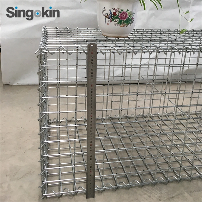 Kohlenstoffarmer Stahl 8guage 2X2 Gabion Cage Schweißdraht Erosion Kontrollkorb