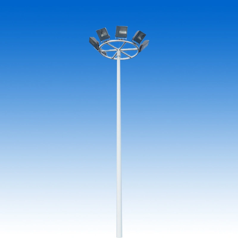 Good Lighting Effect 15m 20m 25m 30m Round High Mast Pole Light for Outdoor Lighting