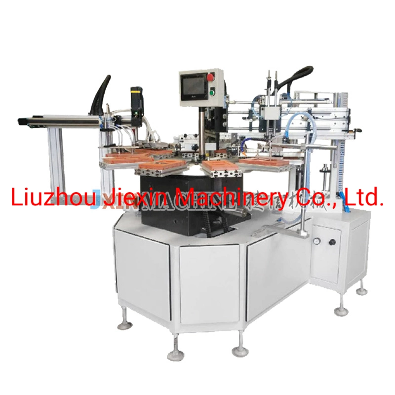 Automatic 2 Color Flat Silk Screen Printing Machine for Make-up Powder Concealer Container Lid Bb Cream Box Cover Air Cushion Case Lid