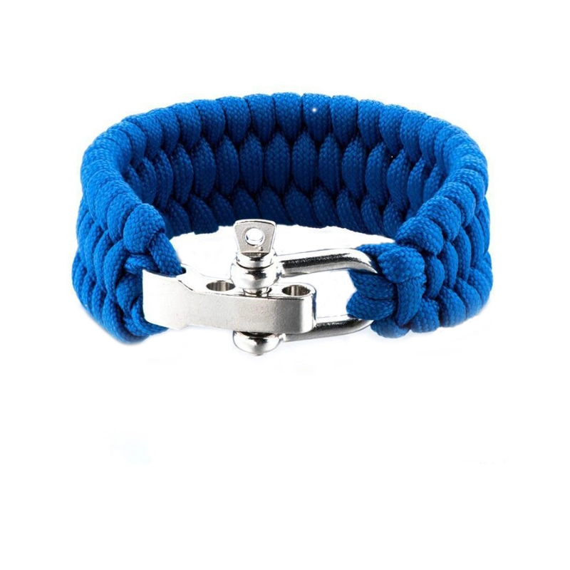 Paracord Survival U Shackle Wristband cuerda trenzada de Parachute Pulsera