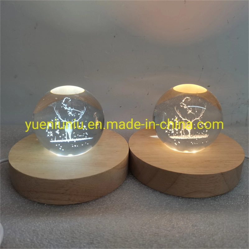 Resin Bedside Desk LED Botany Dimmable Touch Table Lamp Bamboo Night Light Crystal