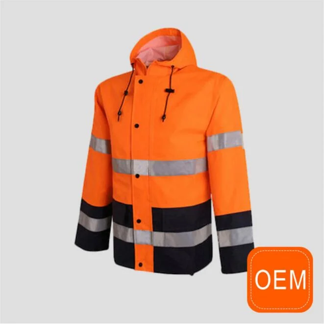 OEM Naranja impermeable Hi Vis Uniforms Construcción ropa de trabajo de seguridad