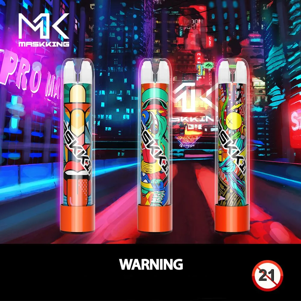 El hielo Mango original sabor China Wholesale/Supplier Maskking desechable cigarrillos E Vape Pen Club Pro Max de alto estilo con luz LED de 7 colores listo para usar los vapores de grande