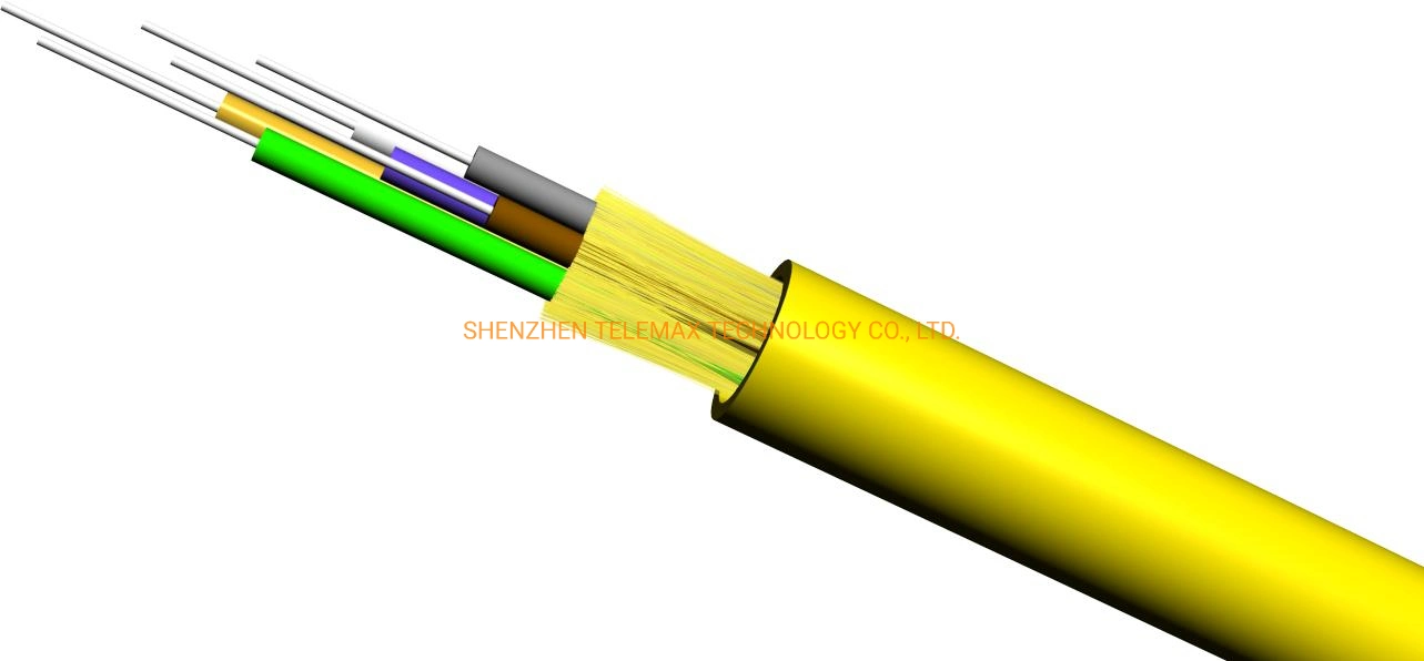 Gjpfjv cable de fibra óptica de distribución de 12 núcleos Con fibra de búfer estrecho