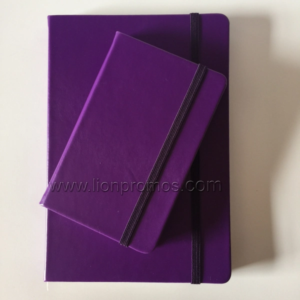 Una cubierta de cuero de PU5 cuaderno Moleskine con banda elástica