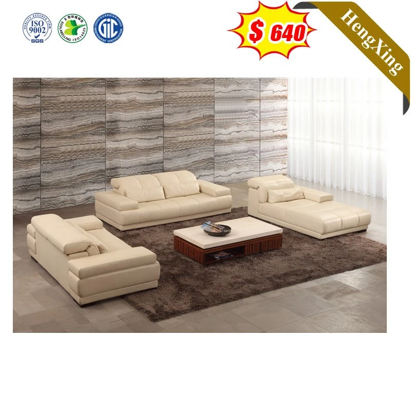 Nordic Leather Wooden Corner Sofa for Living Room Sofa