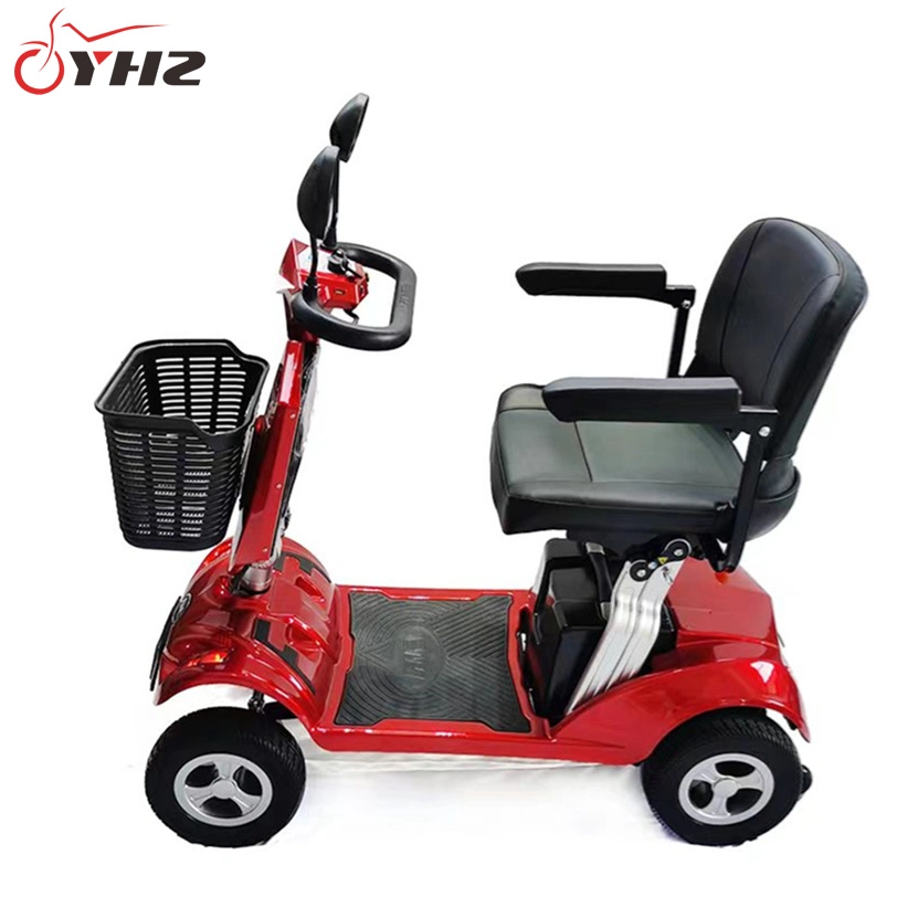 New Foldable Four-Wheel Safe Portable Lithium Battery Wheelchair Electric Handicap Scooter